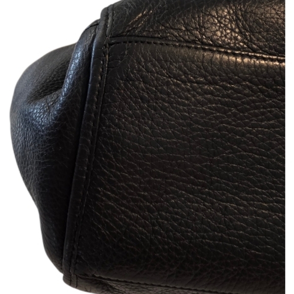 Coach Park Carrie Black  Pebbled Leather Tote Hand Bag Shoulder Bag# F29898 - Picture 9 of 16